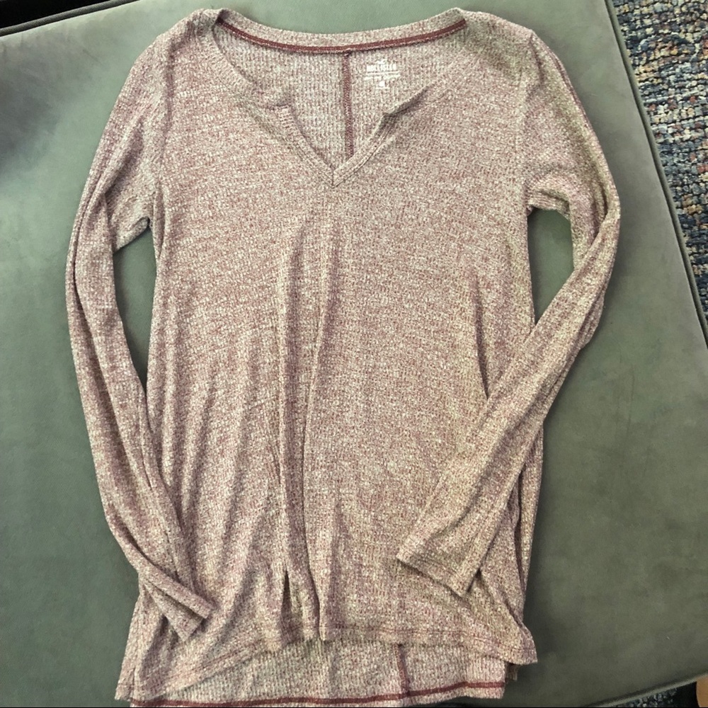 Hollister Heather Maroon Long Sleeve